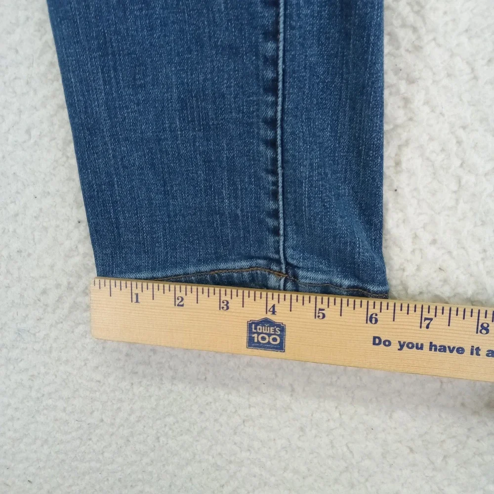Chaps Denim Madden Straight Blue Jeans Womens Size 2P Petite Stretch Medium Wash